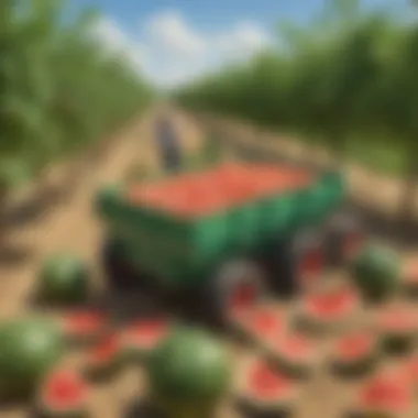 Watermelon Bin in Orchard