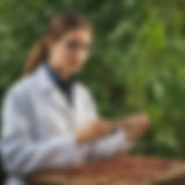 Young Scientist Monitoring Bean Experiment